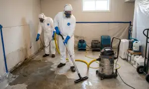 Sewer backup cleanup crew serving Toledo, OH homes with 24/7 water damage response